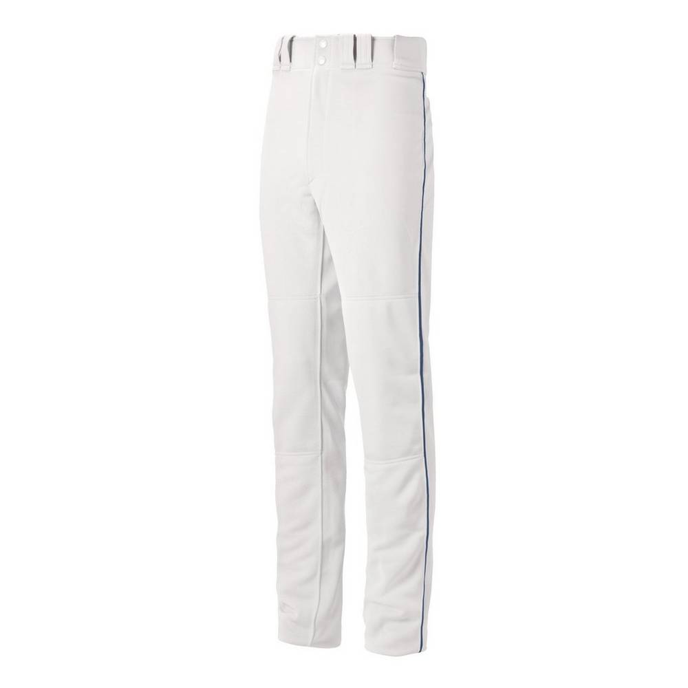 Pantaloni Mizuno Baseball Premier Pro Piped G2 Uomo - Bianche/Blu Marino - 68731-RLUX